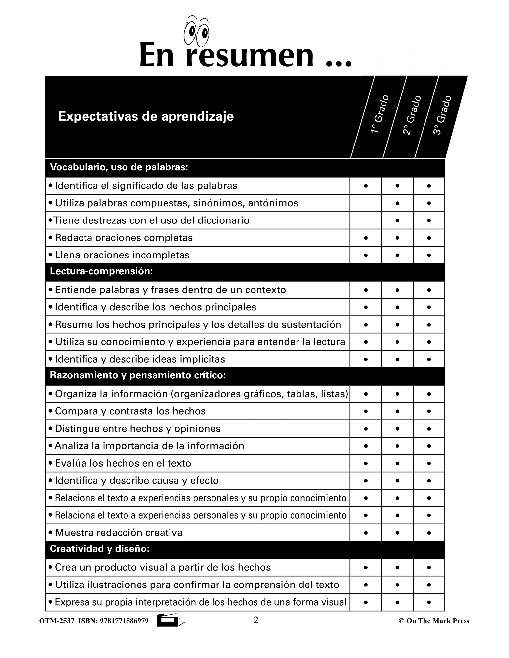Solo Los Hechos! Just the Facts! Grades 1-3 Non Fiction Reading Comprehension in Spanish and English