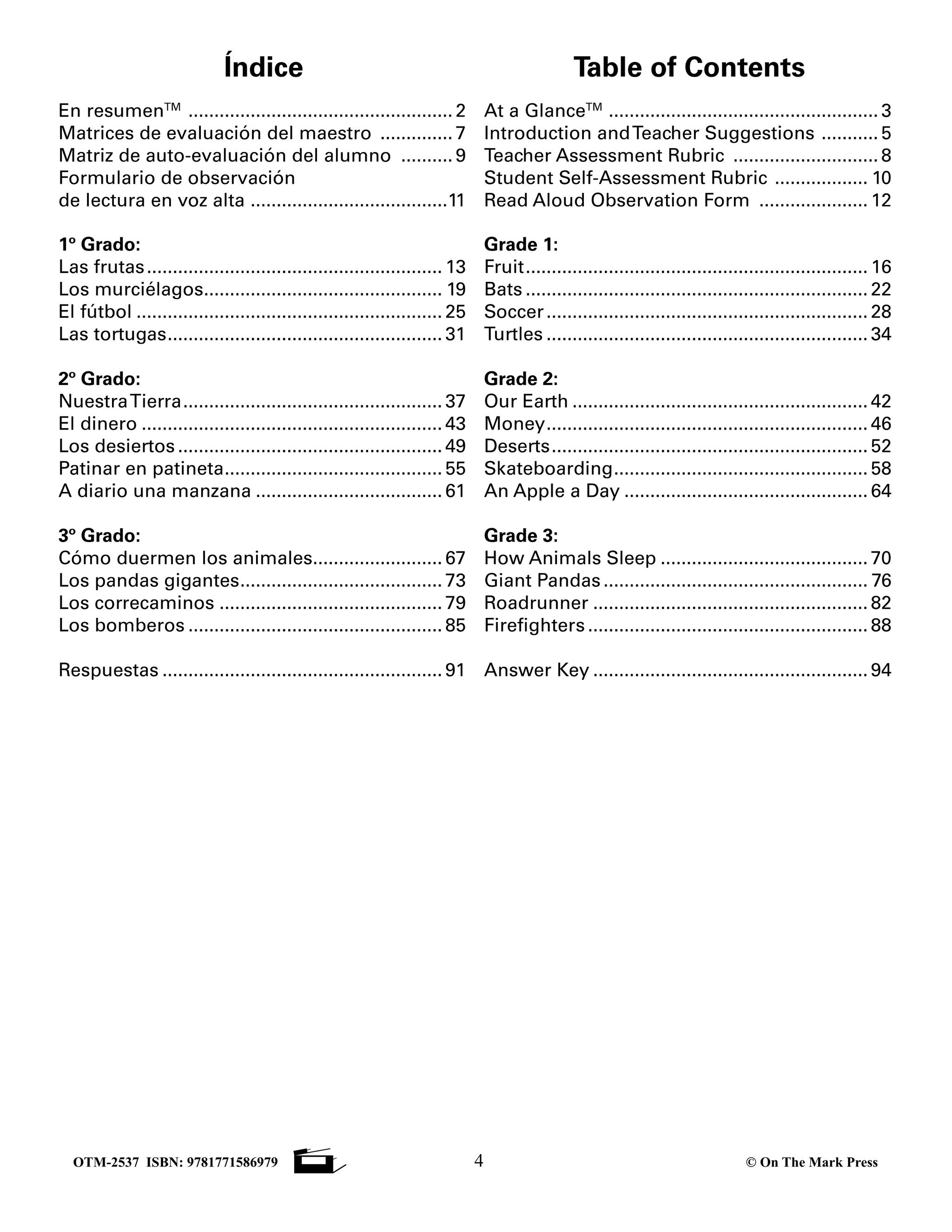 Solo Los Hechos! Just the Facts! Grades 1-3 Non Fiction Reading Comprehension in Spanish and English