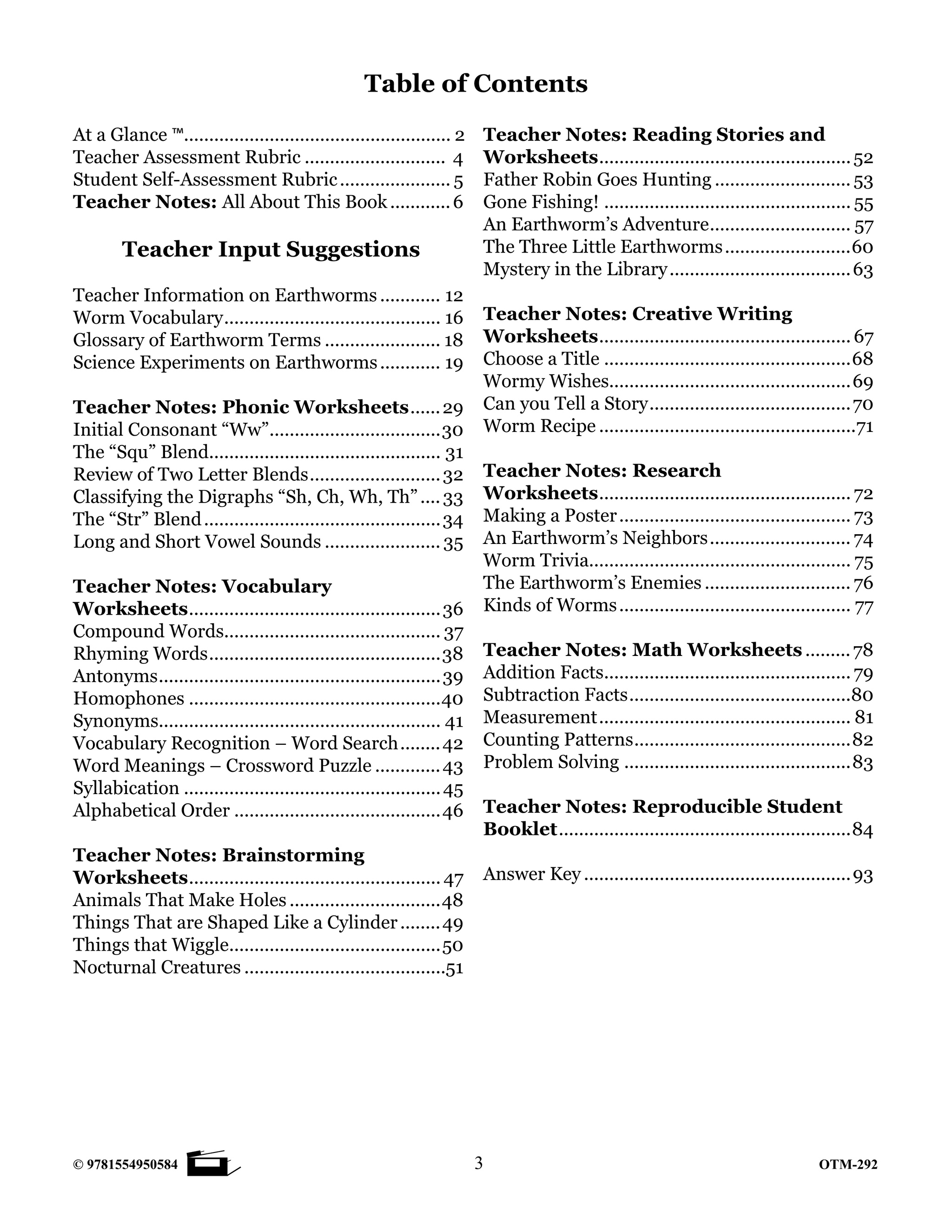 Amazing Earthworms Grades 2-3 - Science Experiments and Cross Curricular Worksheets