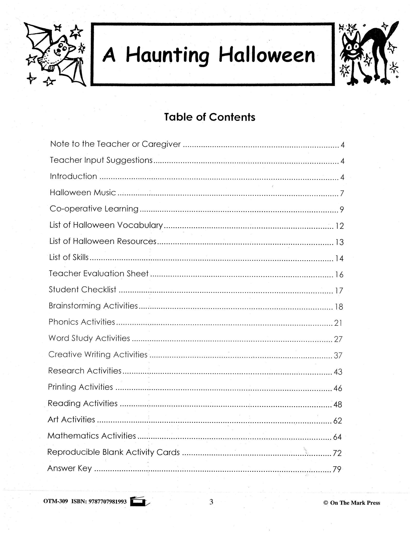 A Haunting Hallowe'en Grades 2-3