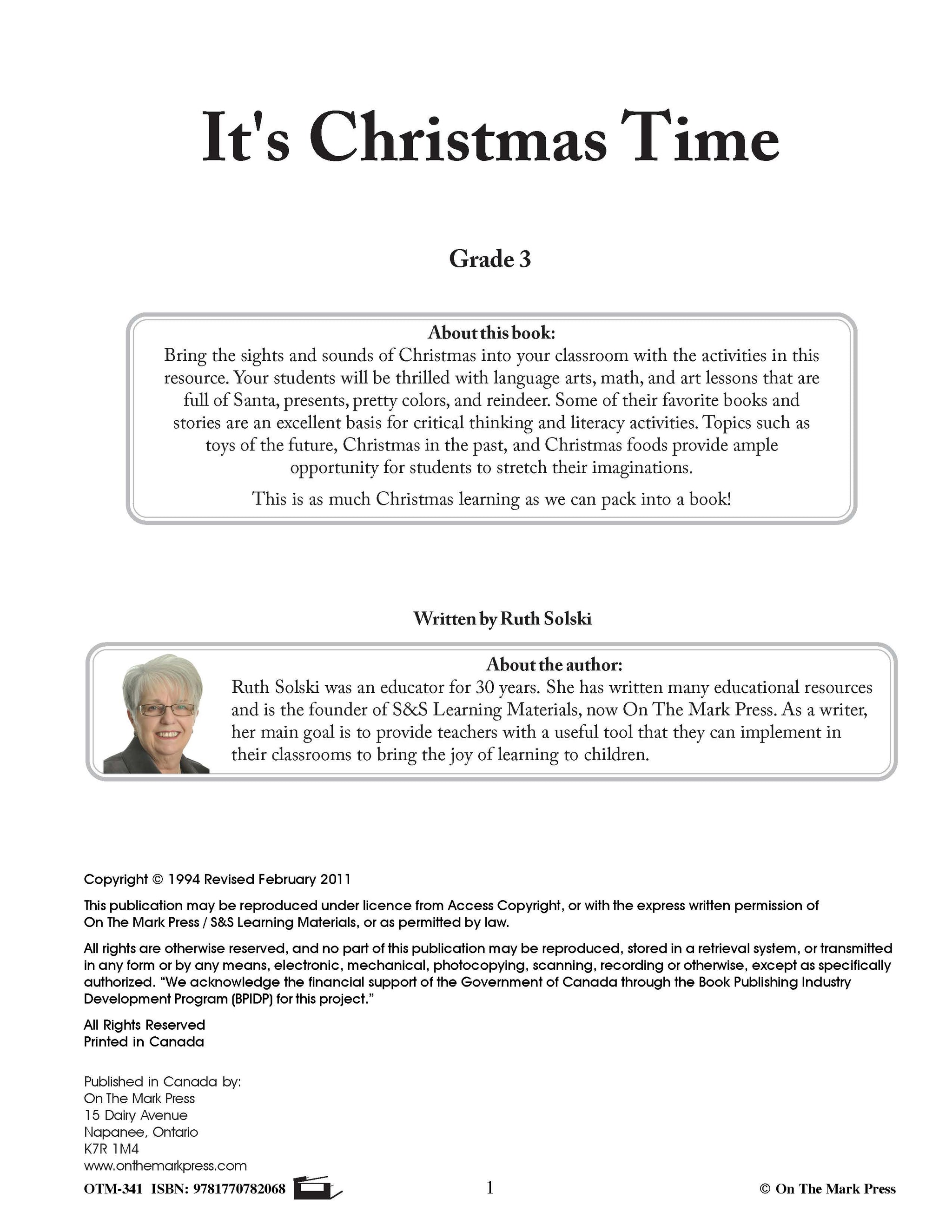 It's Christmas Time Grade 3