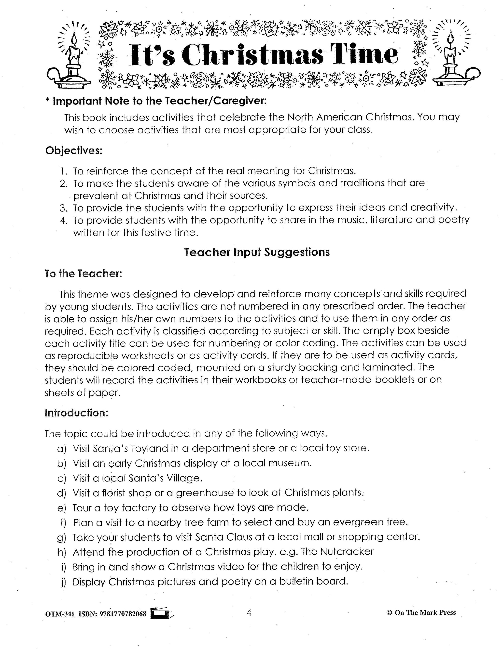 It's Christmas Time Grade 3