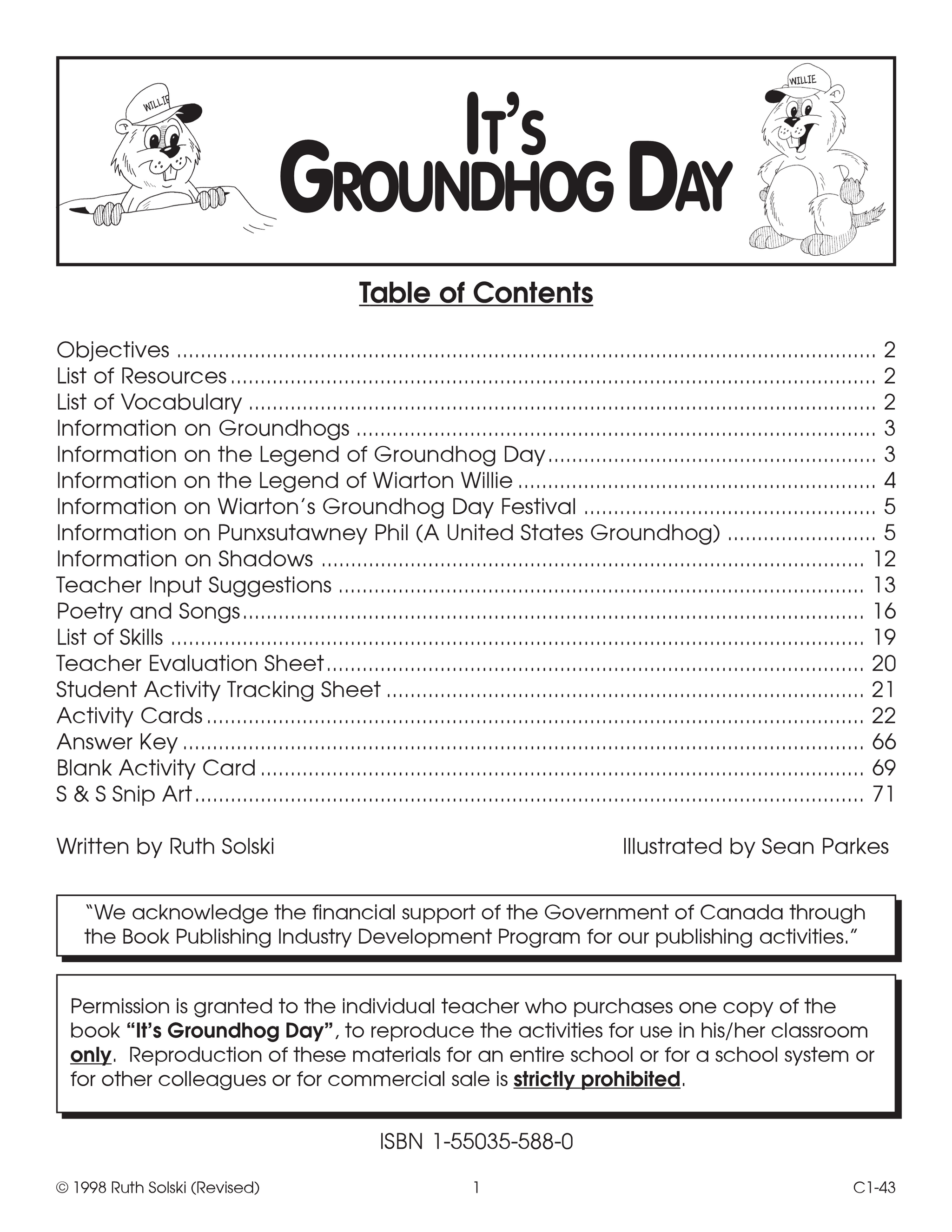 It's Groundhog Day Grade 3