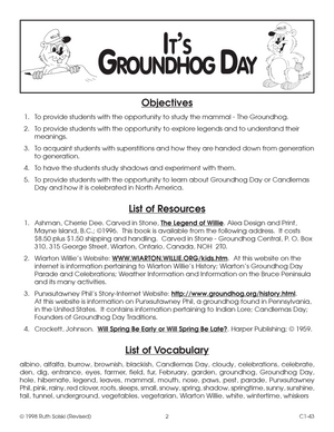 It's Groundhog Day Grade 3