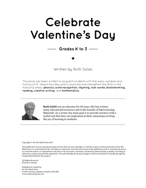 Celebrate Valentine's Day Grades Kindergarten to 3
