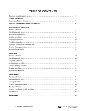 Celebrate Valentine's Day Grades Kindergarten to 3