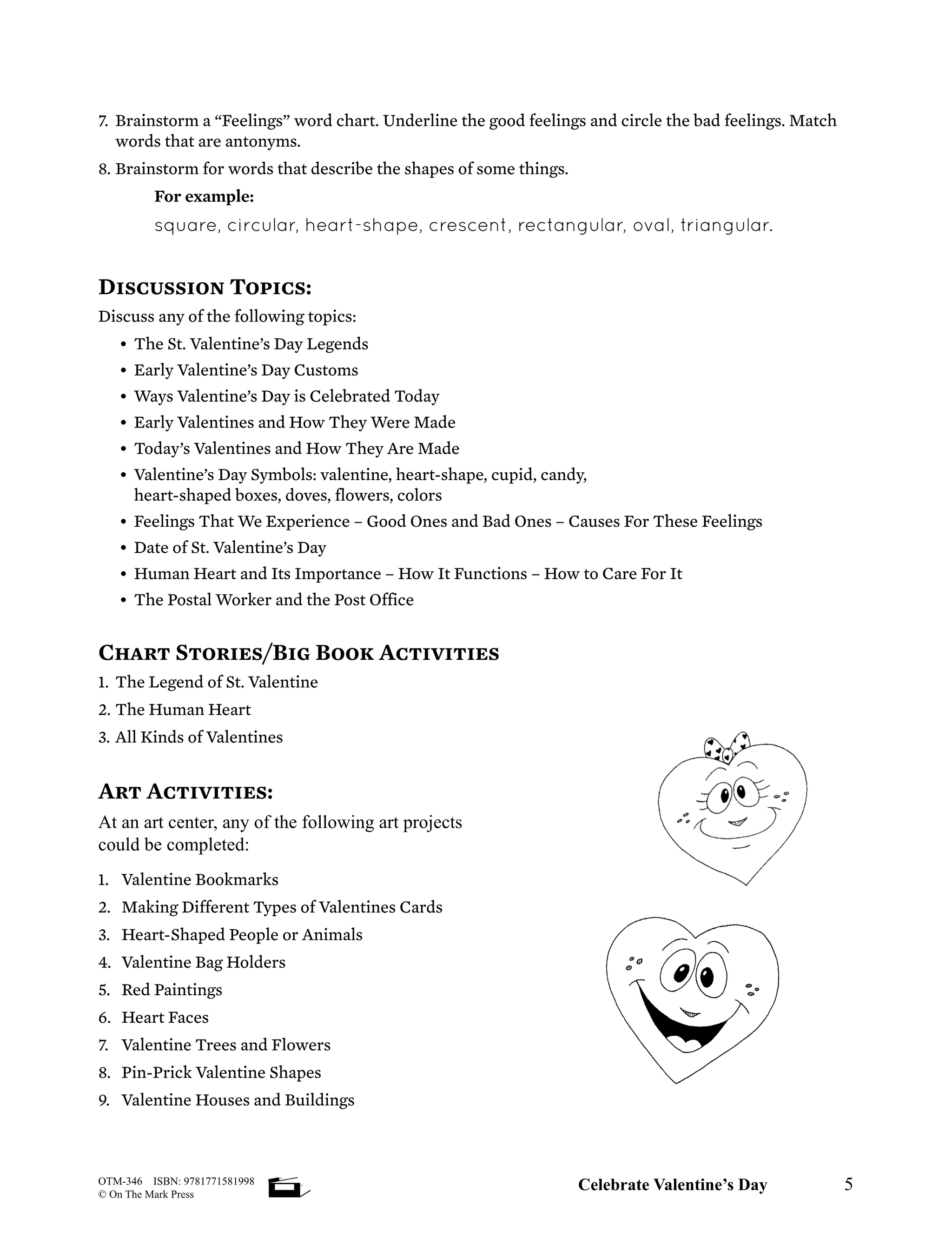 Celebrate Valentine's Day Grades Kindergarten to 3