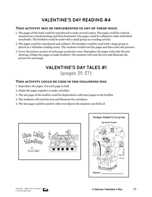 Celebrate Valentine's Day Grades Kindergarten to 3