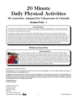 Daily Fitness Activities Grades Kindergarten to 1