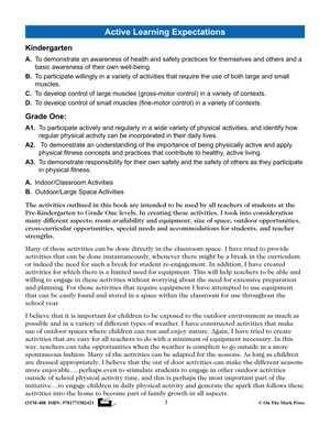 Daily Fitness Activities Grades Kindergarten to 1