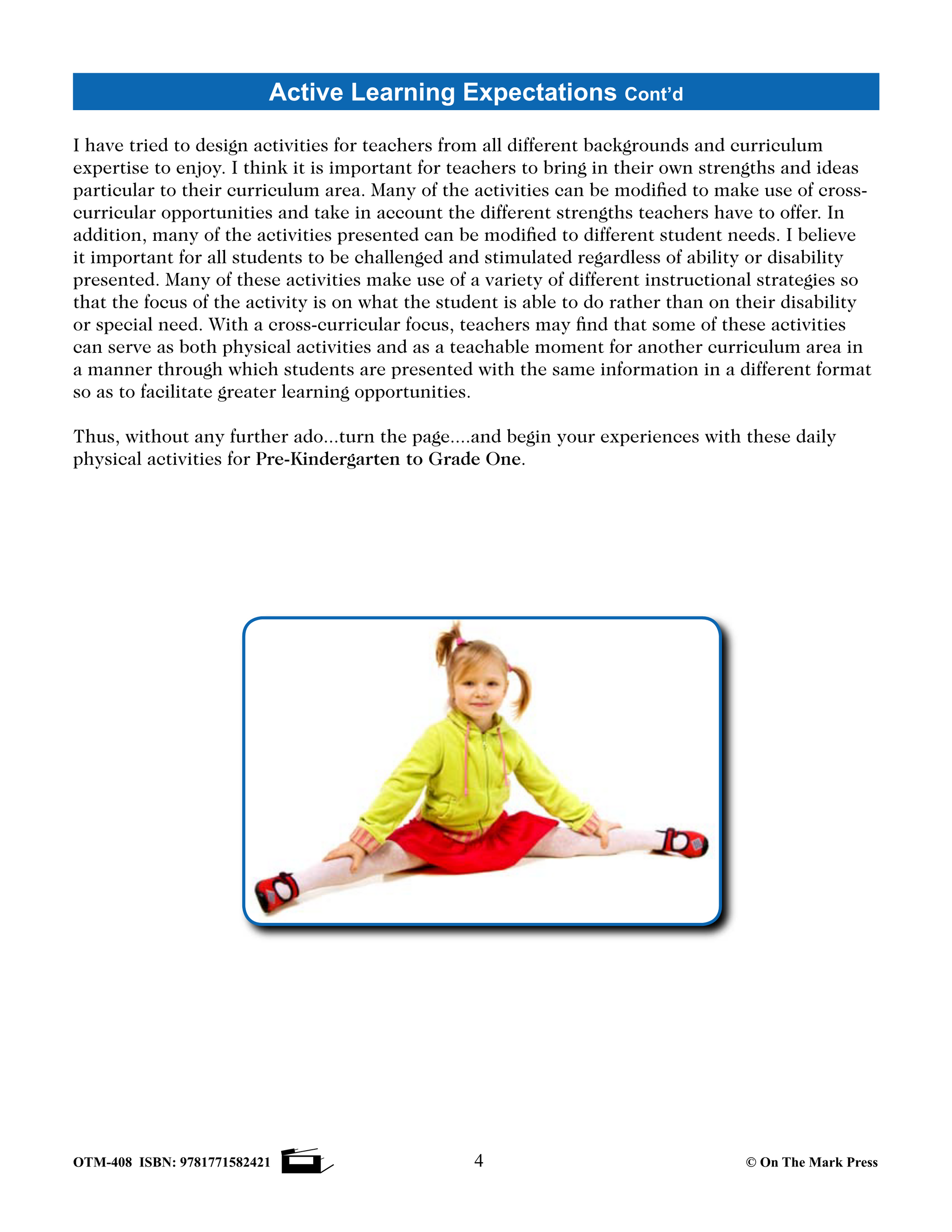 Daily Fitness Activities Grades Kindergarten to 1