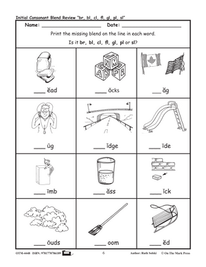 br Initial Consonant Blend Lesson Plan Kindergarten - Grade 1