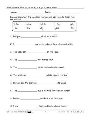 dr Initial Consonant Blend Lesson Plan Kindergarten - Grade 1