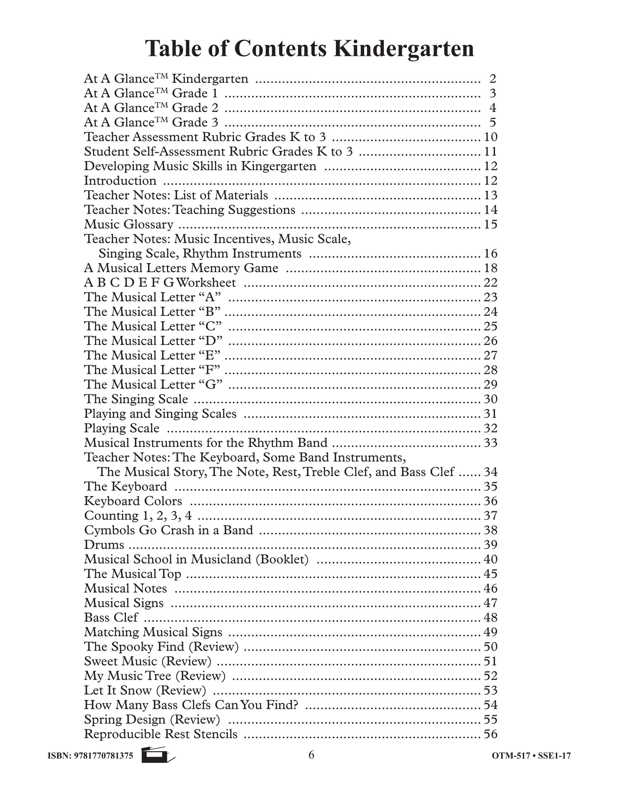 Developing Music Skills Grades Kindergarten to 3