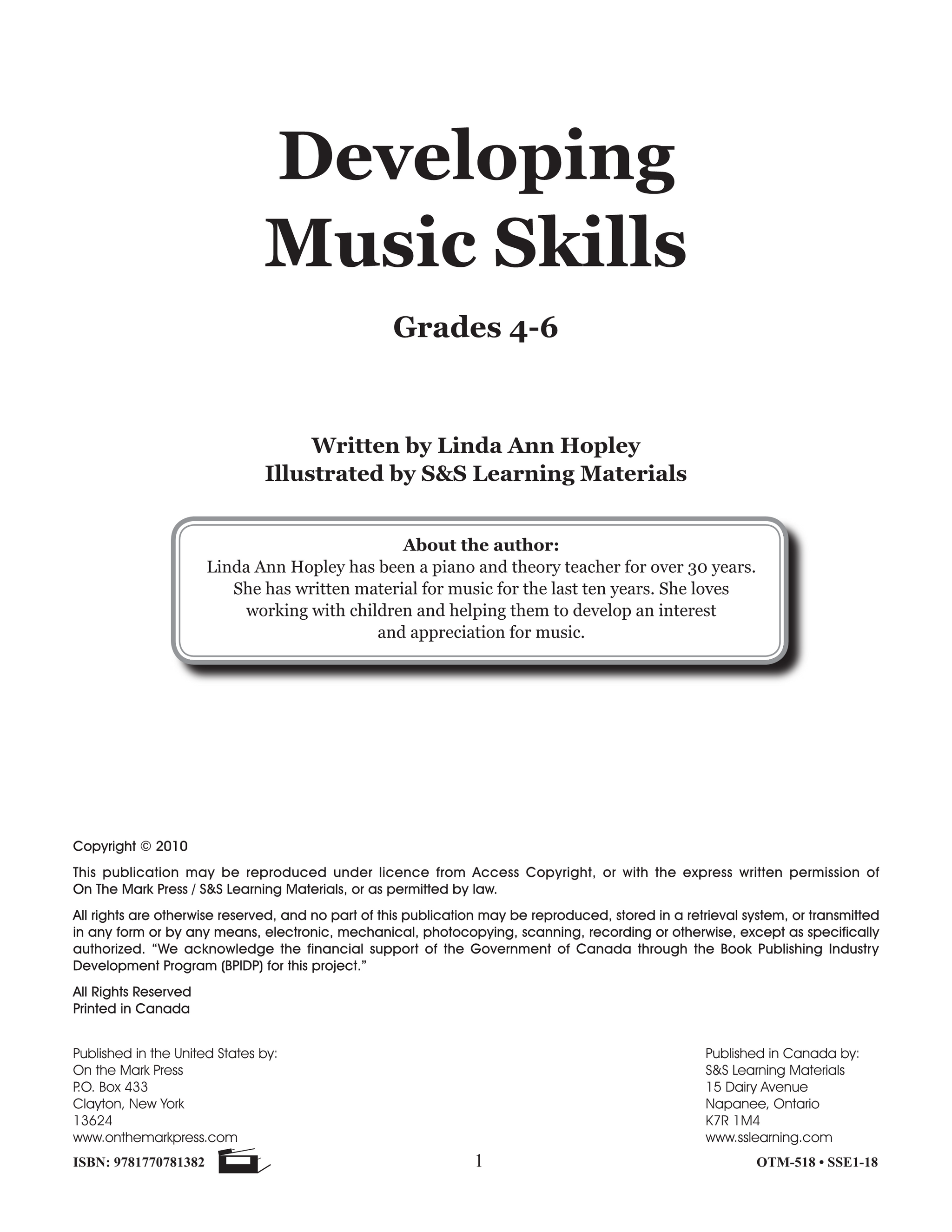 Developing Music Skills Grades 4-6 Music is Fun!