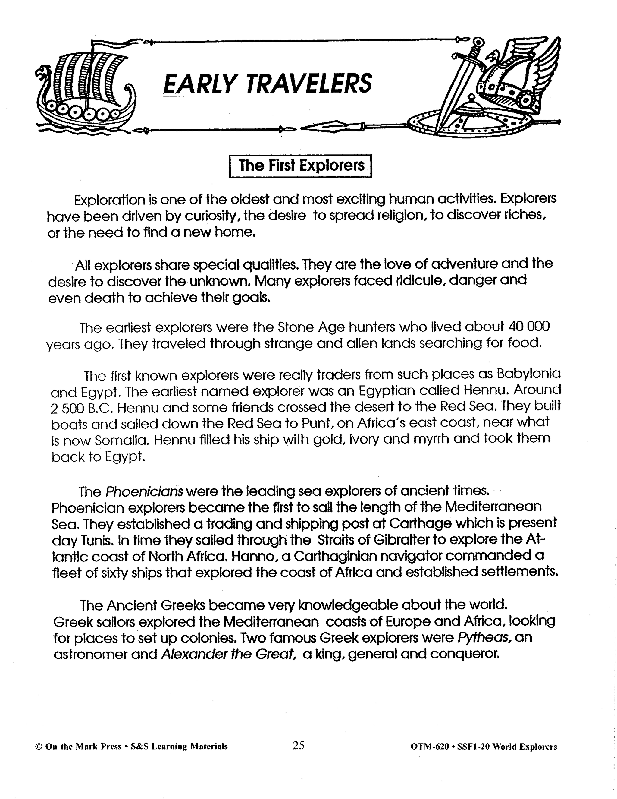 World Explorers: History of the Ages Grades 4-6