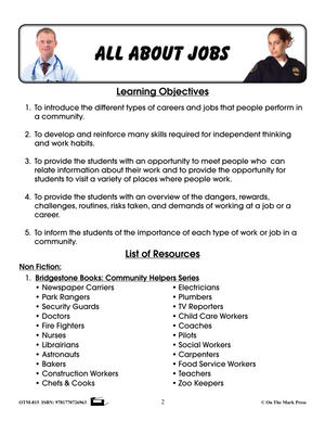 All About Jobs/Careers Grades 1-3