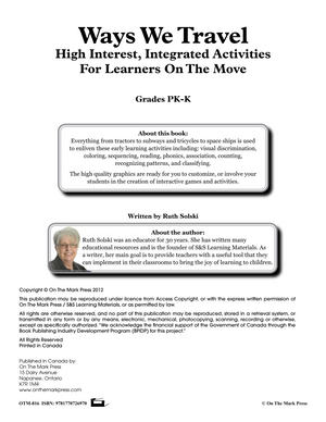 Ways We Travel Grades Preschool to Kingergarten