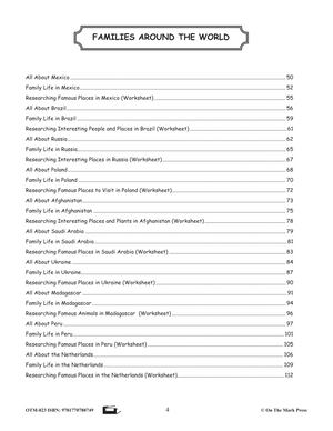 Families Around the World Grades 4-6 - 16 Countries