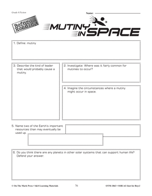 Fiction Reading Comprehension Activities For Boys Grade 8