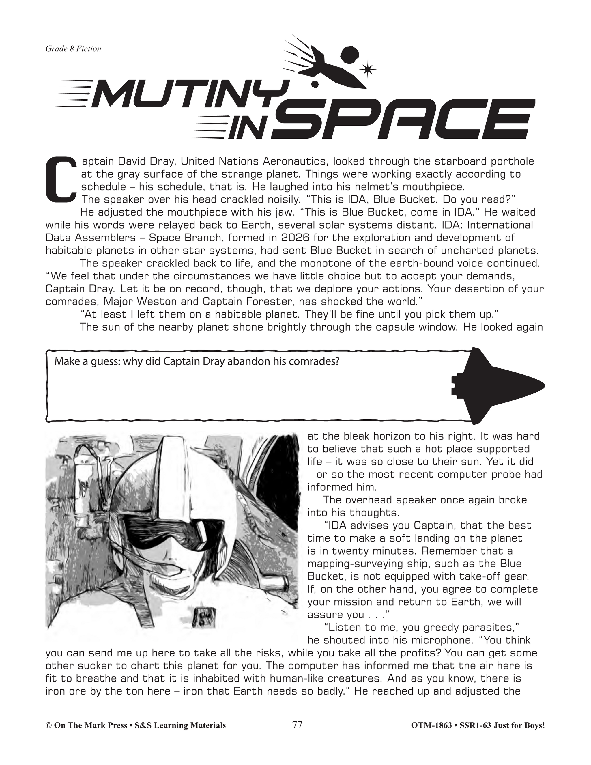 Fiction Reading Comprehension Activities For Boys Grade 8