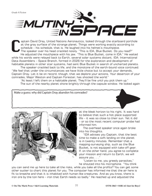 Fiction Reading Comprehension Activities For Boys Grade 8