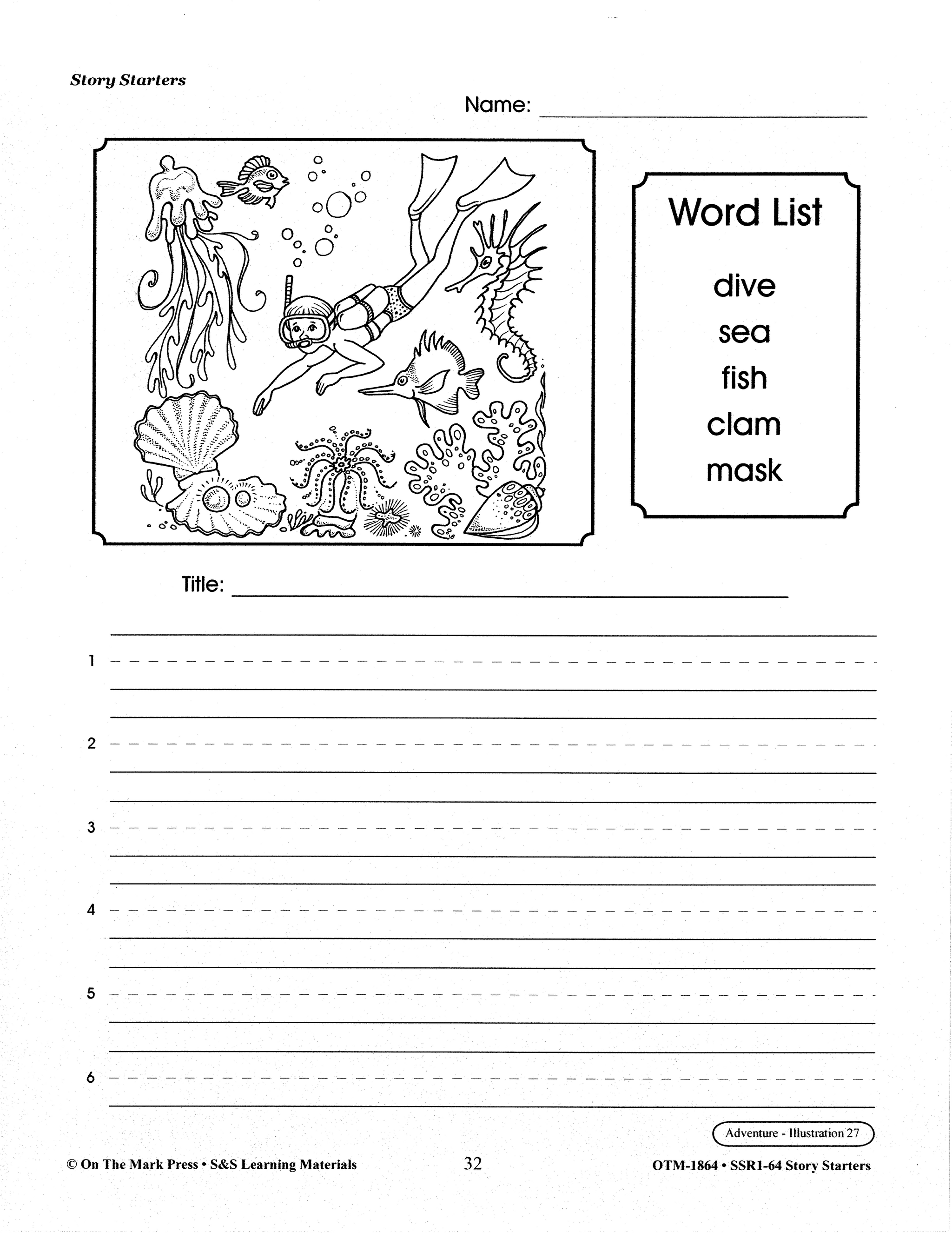 Adventure Story Starters Grades 1-3