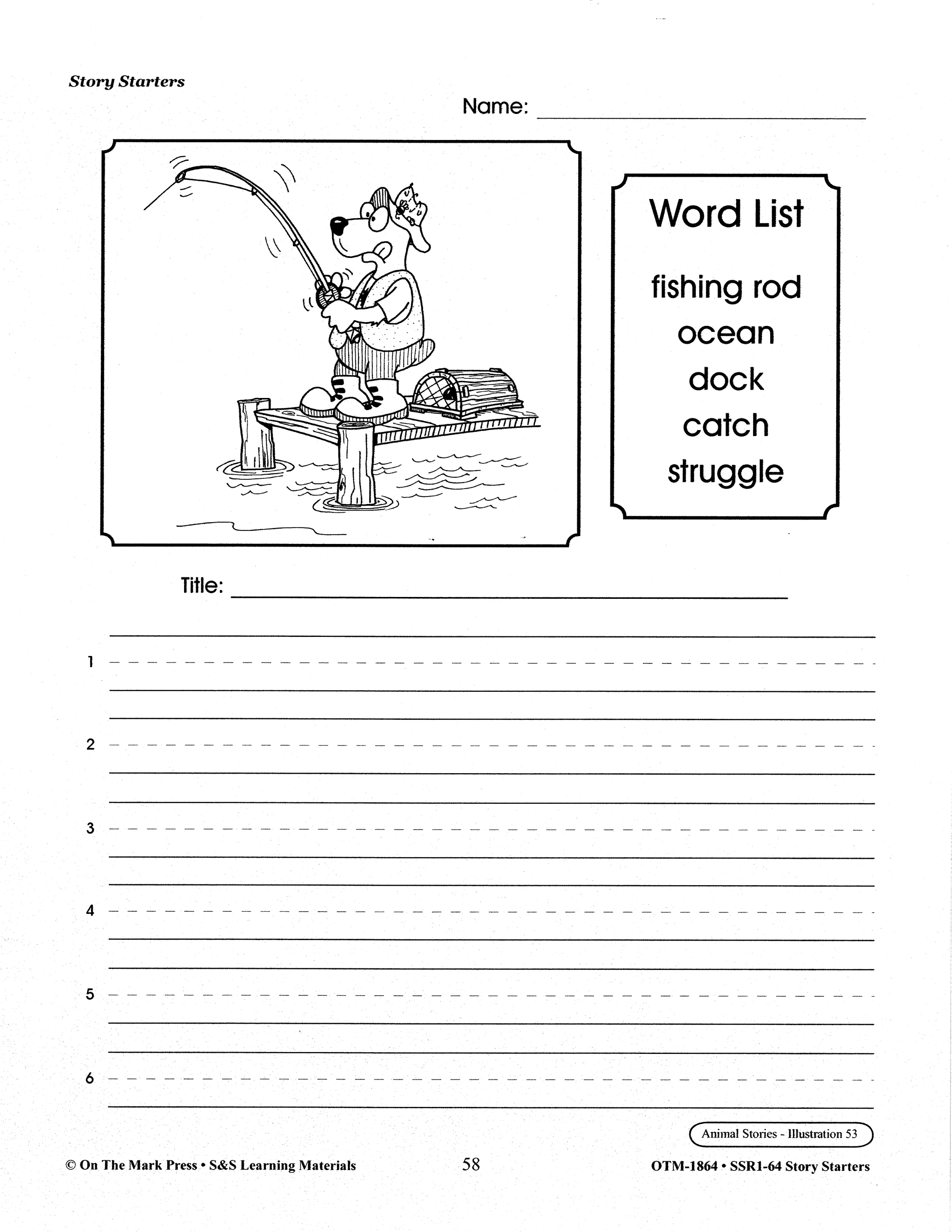 Animal Stories Story Starters Grades 1-3