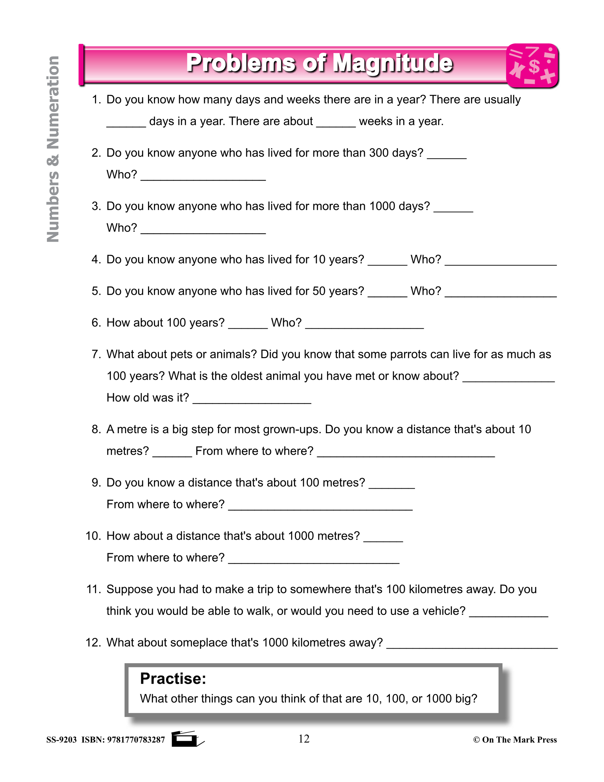 Canadian Math Home Practise Grade 3