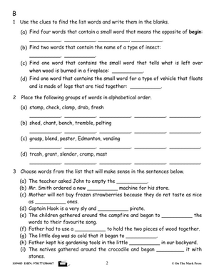 Spelling Grades 4/5 Workbook - Canadian Spelling Lessons/Worksheets