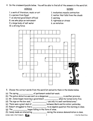 Spelling Grades 5/6 Workbook - Canadian Spelling Lessons/Worksheets