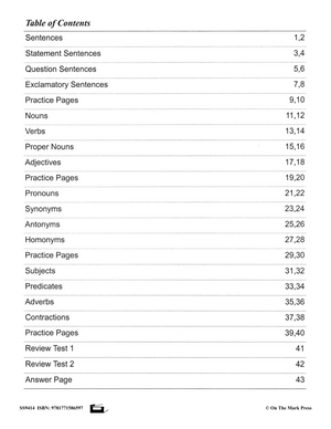 Canadian Basic Grammar Skills Workbook Grades 3/4