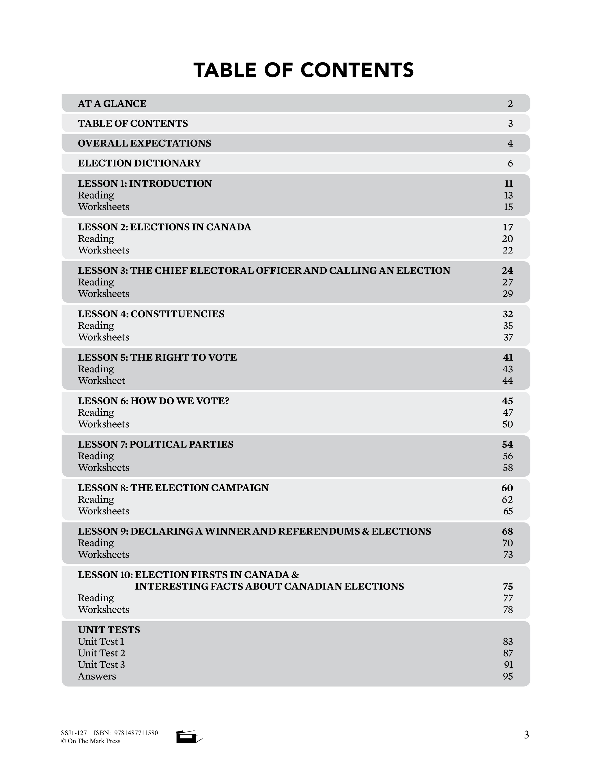 Canada's Federal Election Process Gr. 4-8