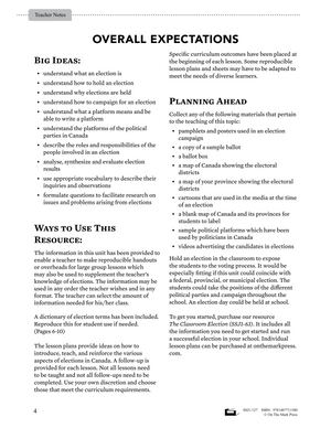Canada's Federal Election Process Gr. 4-8