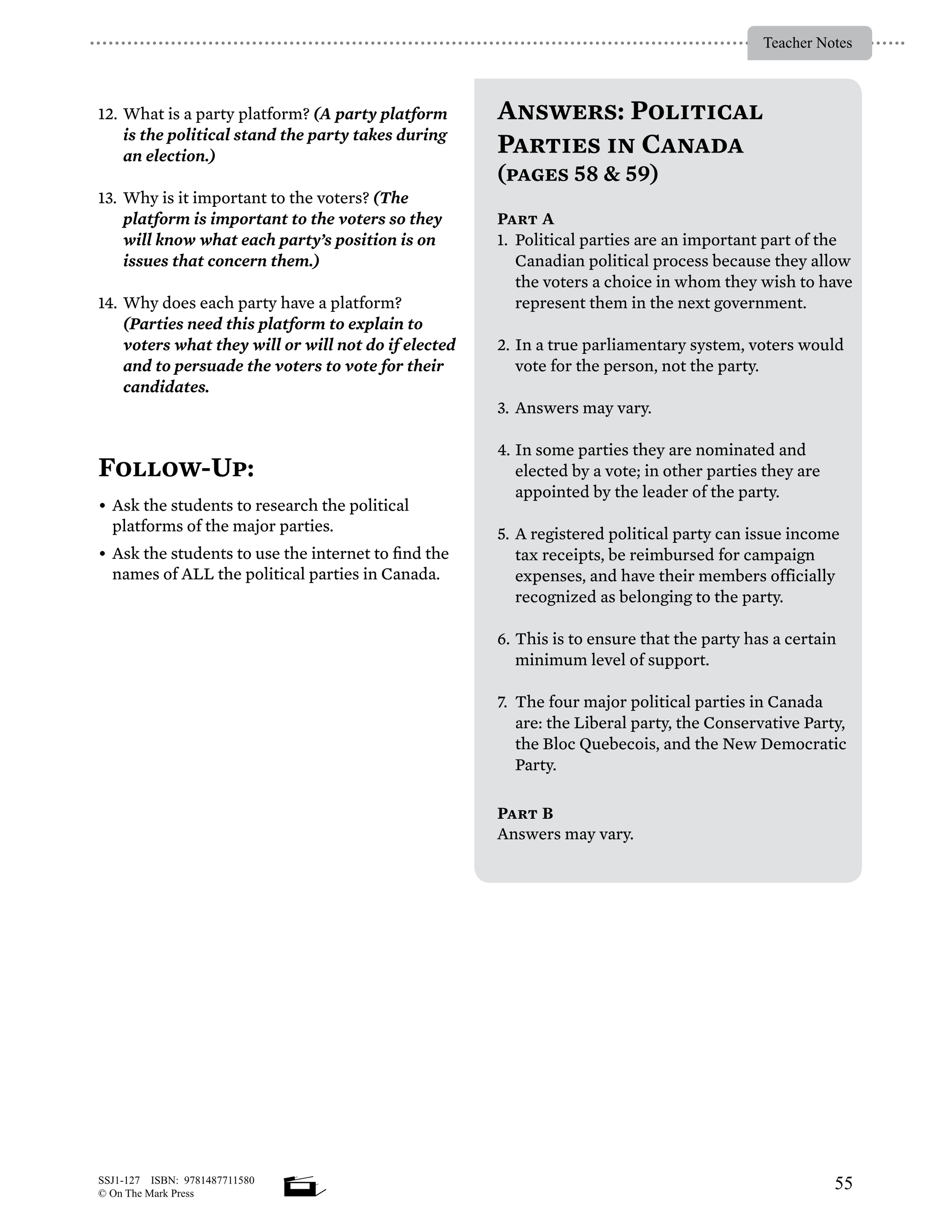 Canada's Federal Election Process Gr. 4-8