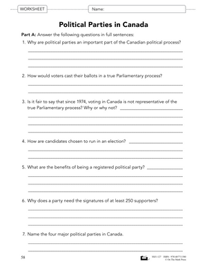 Canada's Federal Election Process Gr. 4-8