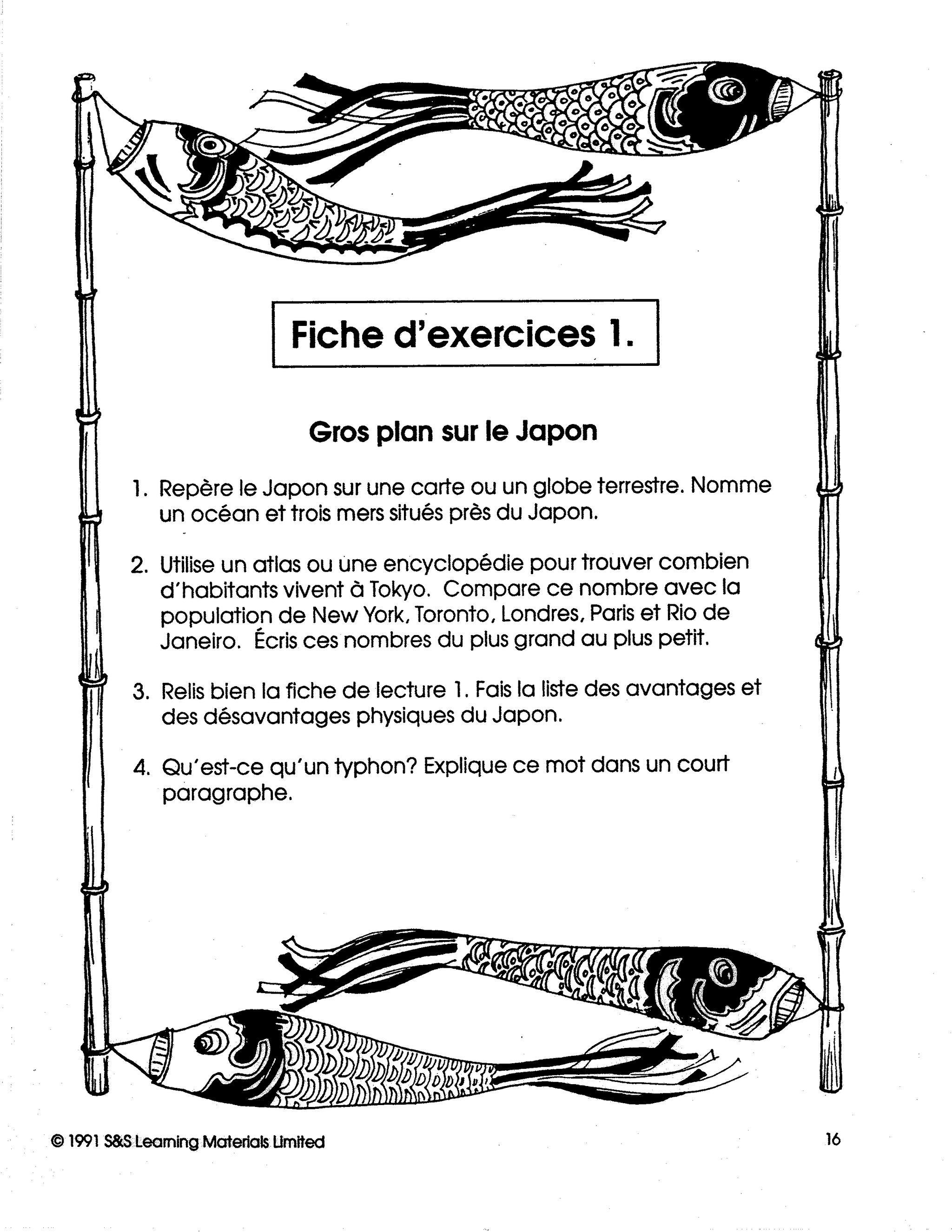 Japon 5e à 8e année