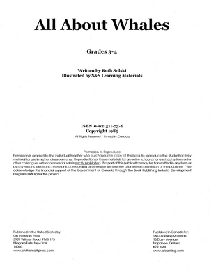 All About Whales Grades 3-4