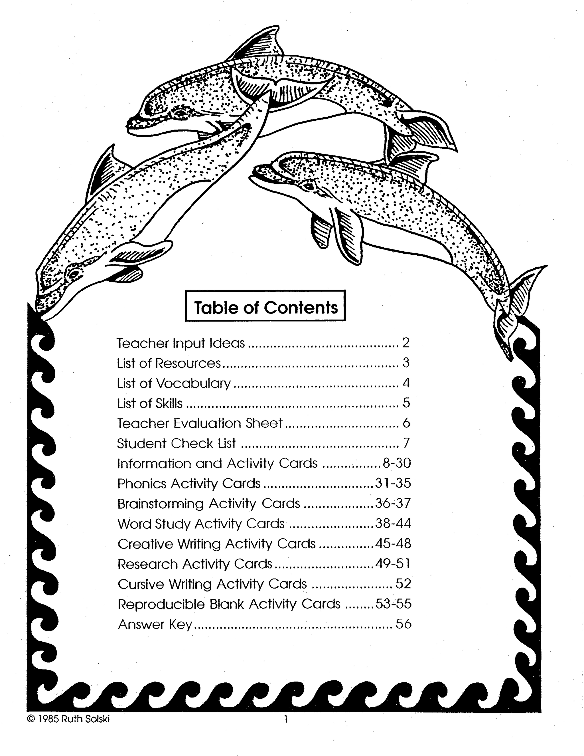 All About Whales Grades 3-4