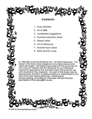 Apples are the Greatest Grades PreK-K