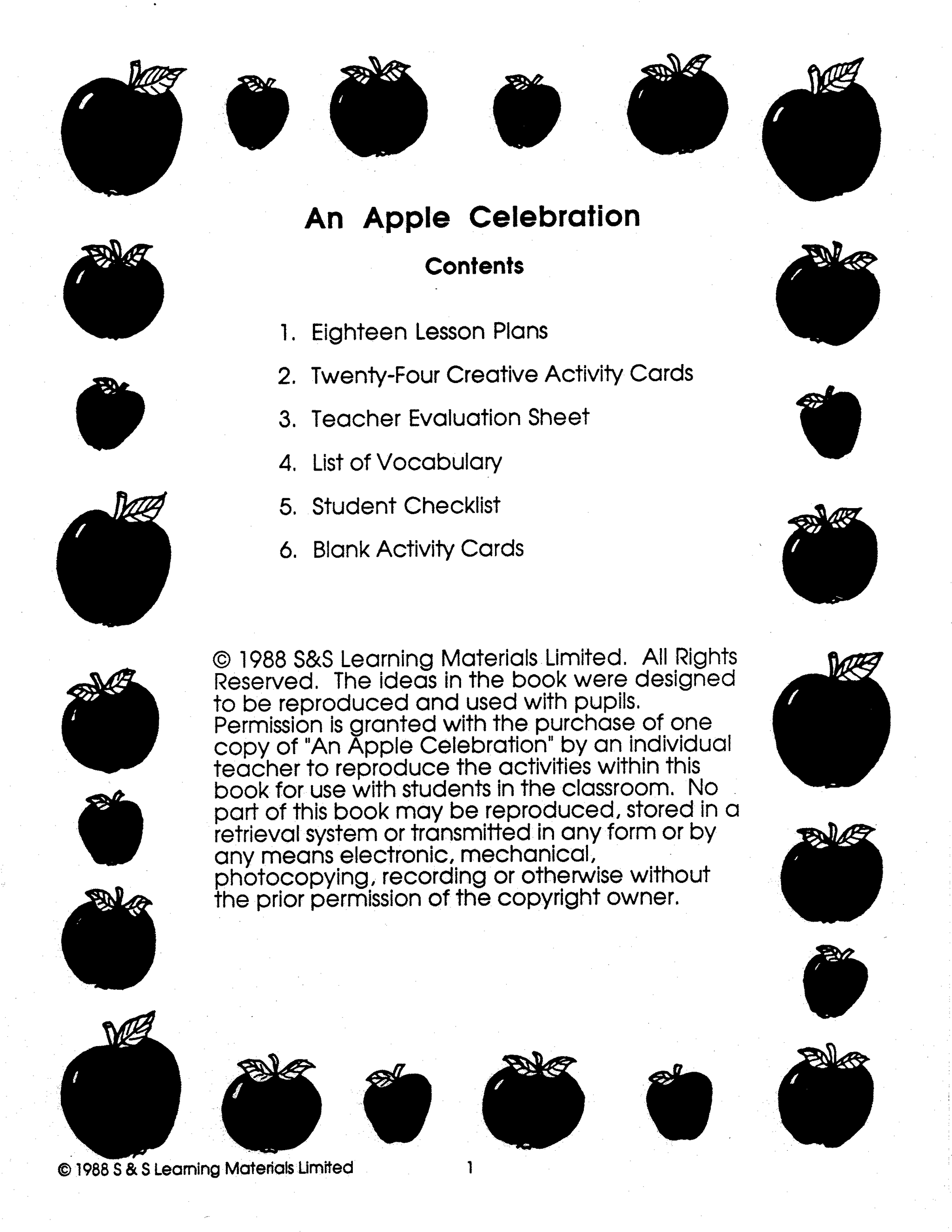 An Apple Celebration Grades 4-6