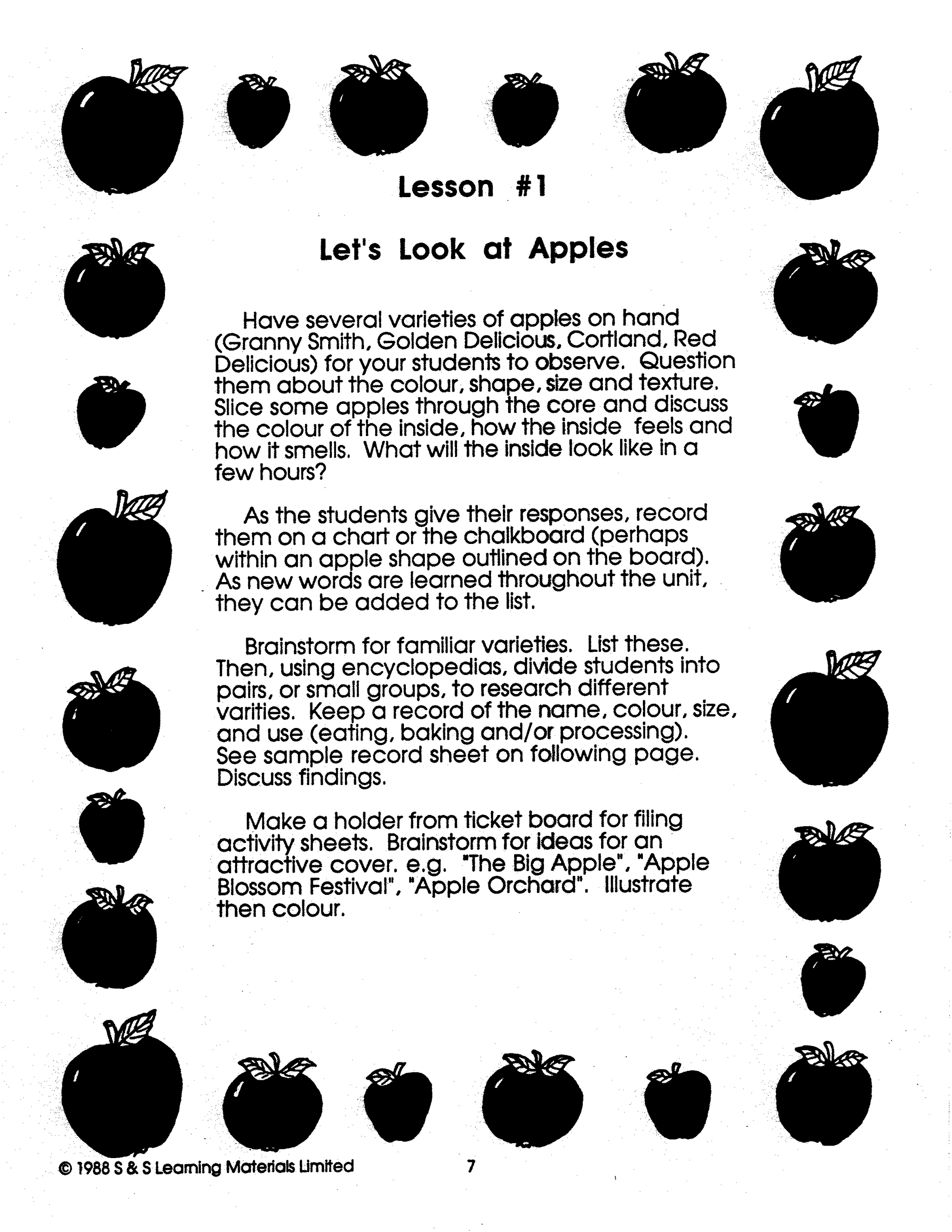 An Apple Celebration Grades 4-6