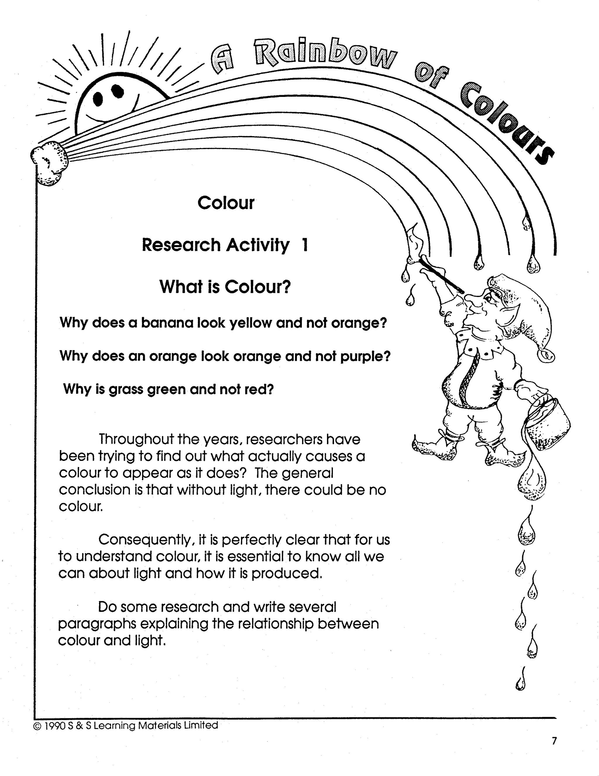 A Rainbow of Colours Grade 4-6