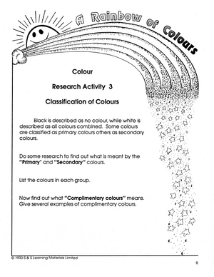 A Rainbow of Colours Grade 4-6
