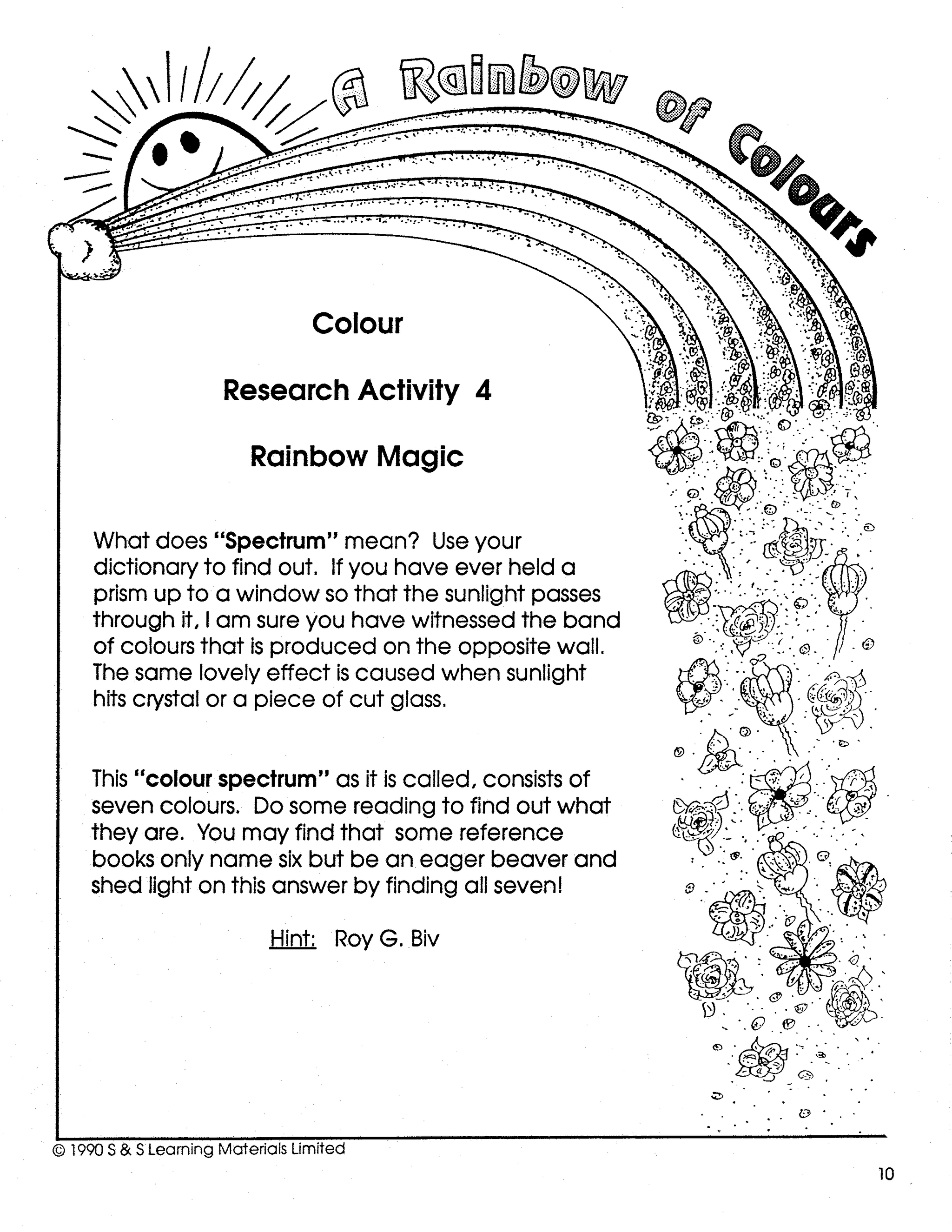 A Rainbow of Colours Grade 4-6