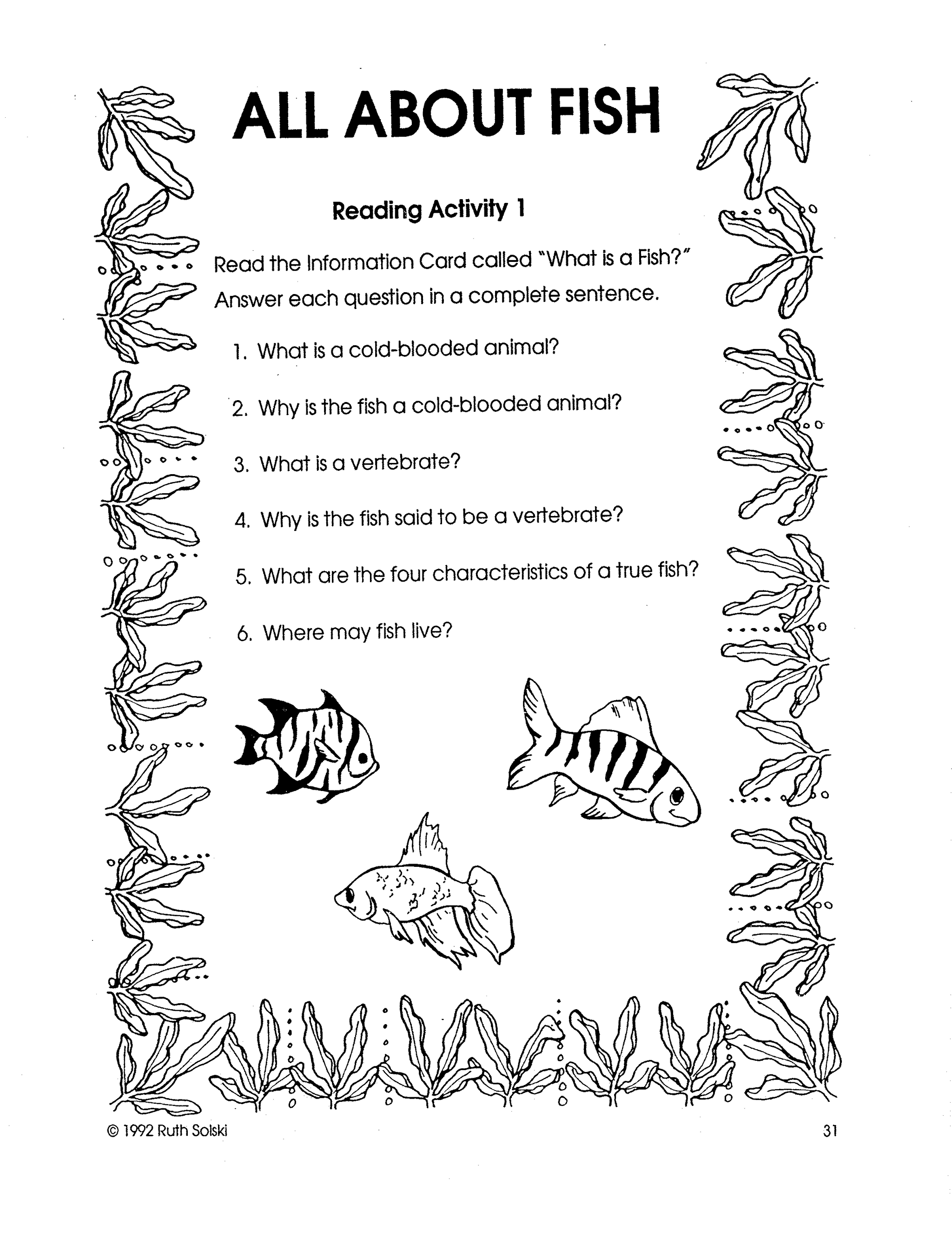 All About Fish Grades 4-6