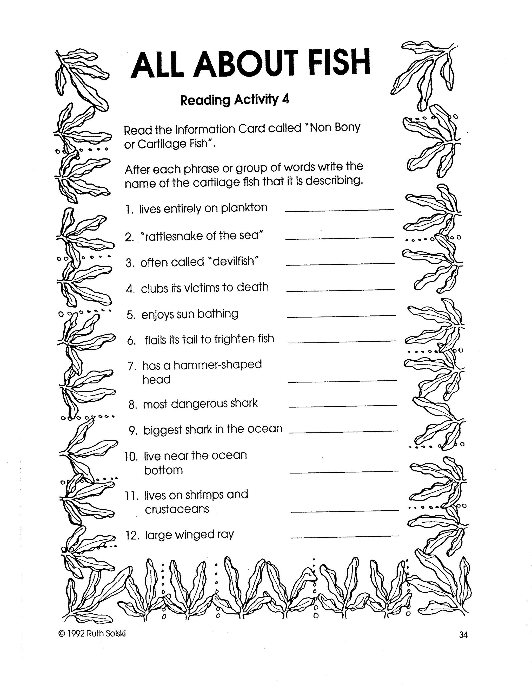 All About Fish Grades 4-6