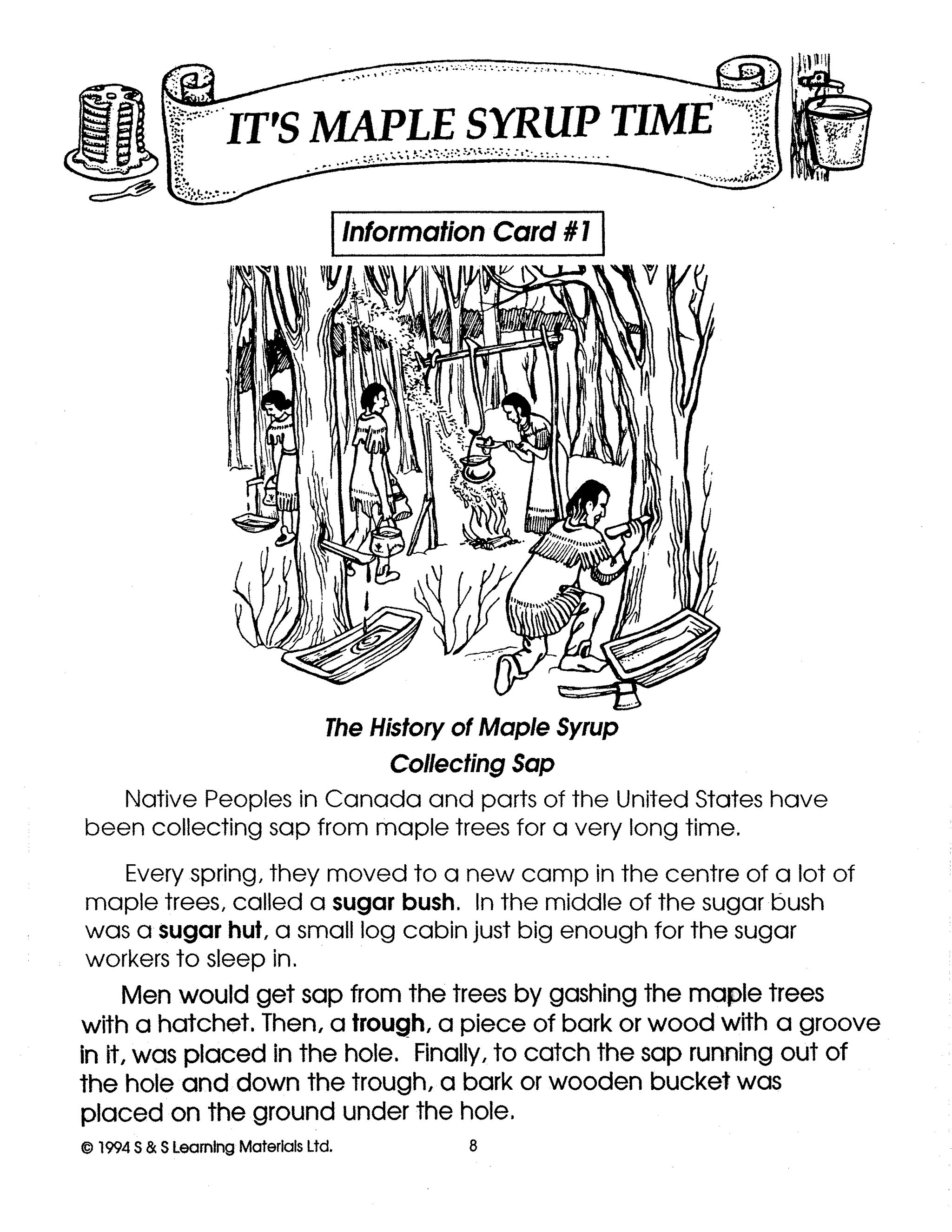 It's Maple Syrup Time Grades 2-4, Maple Syrup History, Maple Syrup Collection, Maple Syrup Products