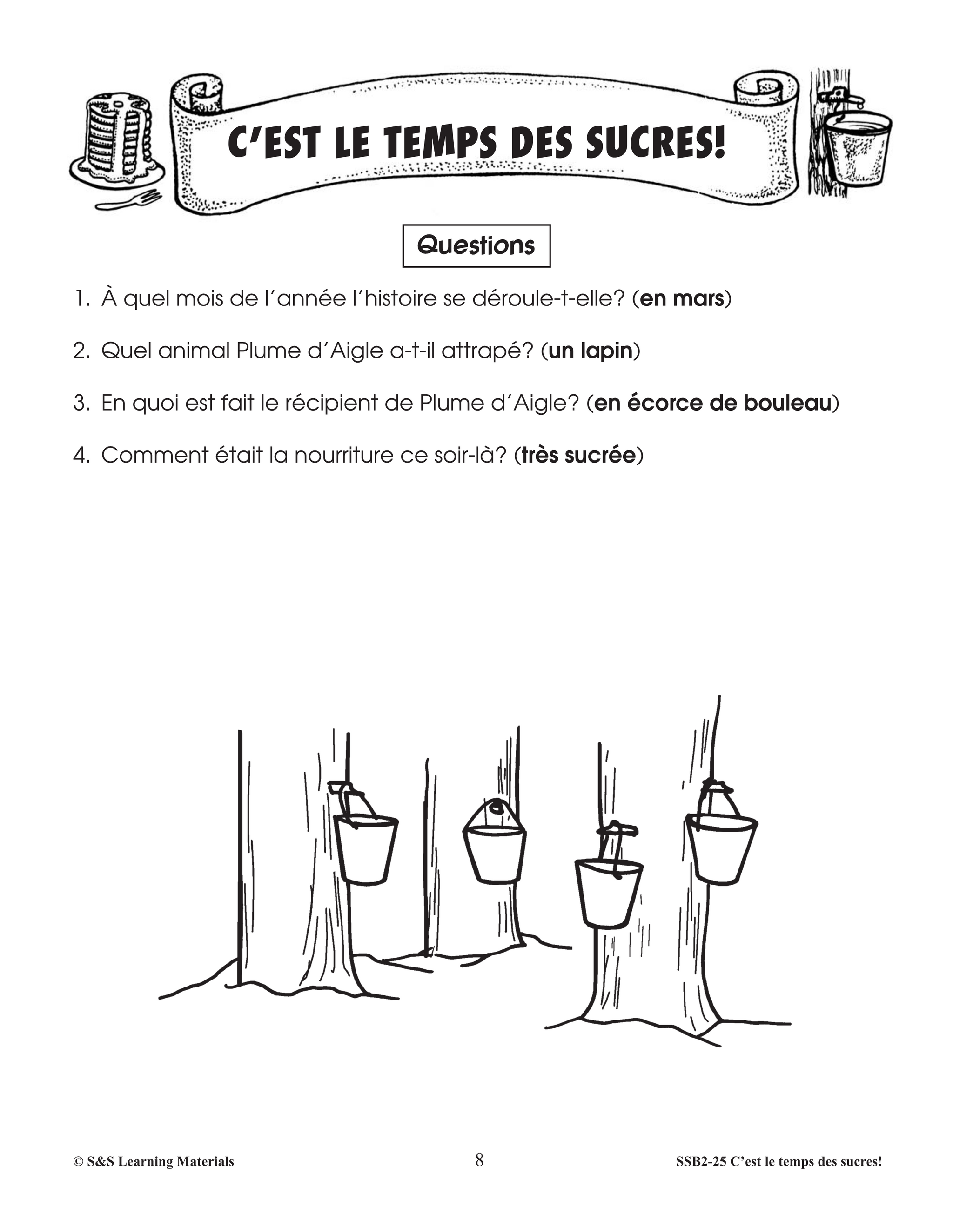 C'est le temps des sucres! 2e à 4e année