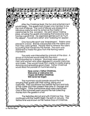 A Medieval Christmas Grades 4-6